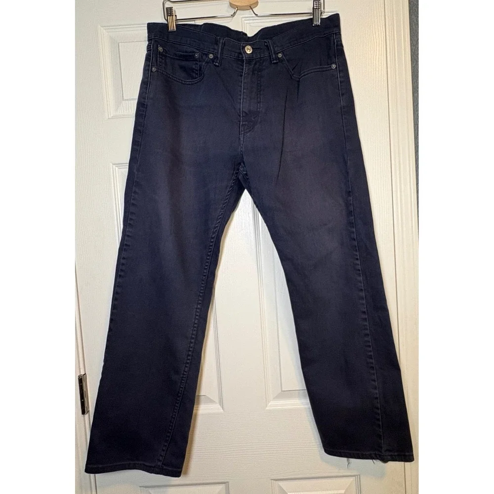 Levi's 505 Jeans Mens 34x30 Dark Wash Straight Leg Denim‎ Red Tab